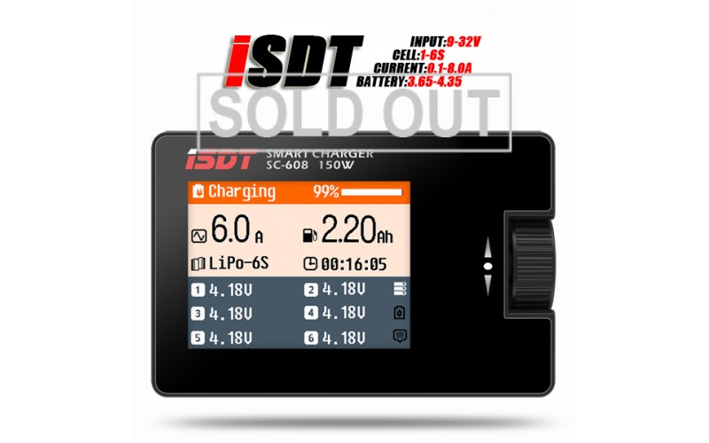 iSDT SC-608 150W 8A MINI Smart LCD Battery Balance Charger